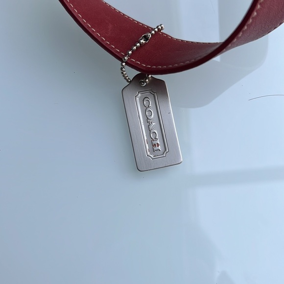 Coach Red Leather Shoulder Bag - Picture 2 of 9